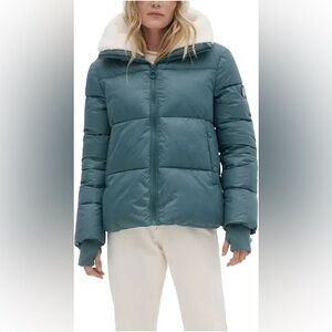 Noize - Felicia Short Blue Puffer Jacket